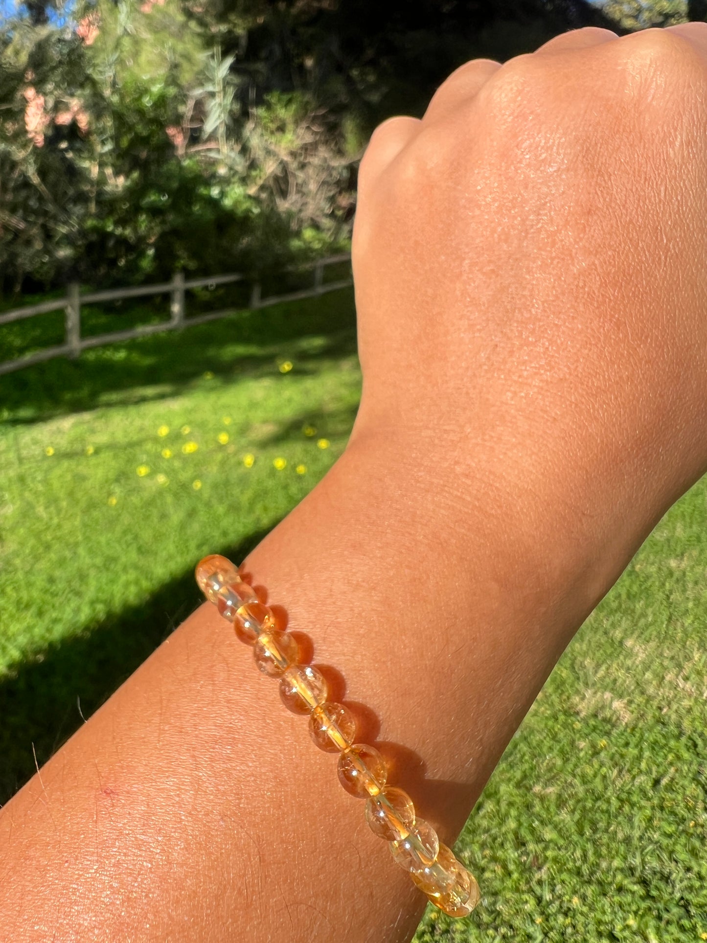 Pulsera bolitas Citrino