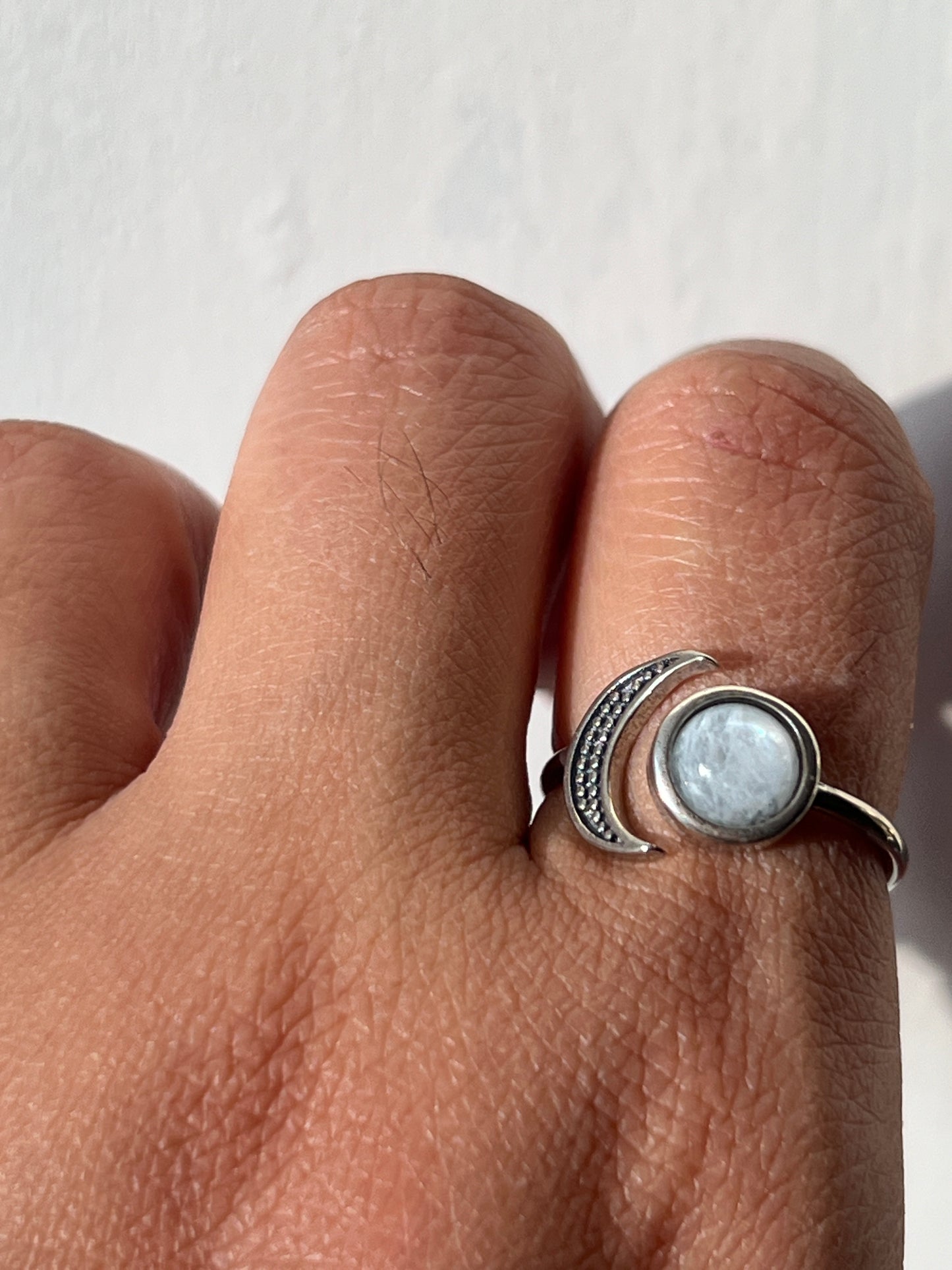 Anillo Piedra Luna en plata