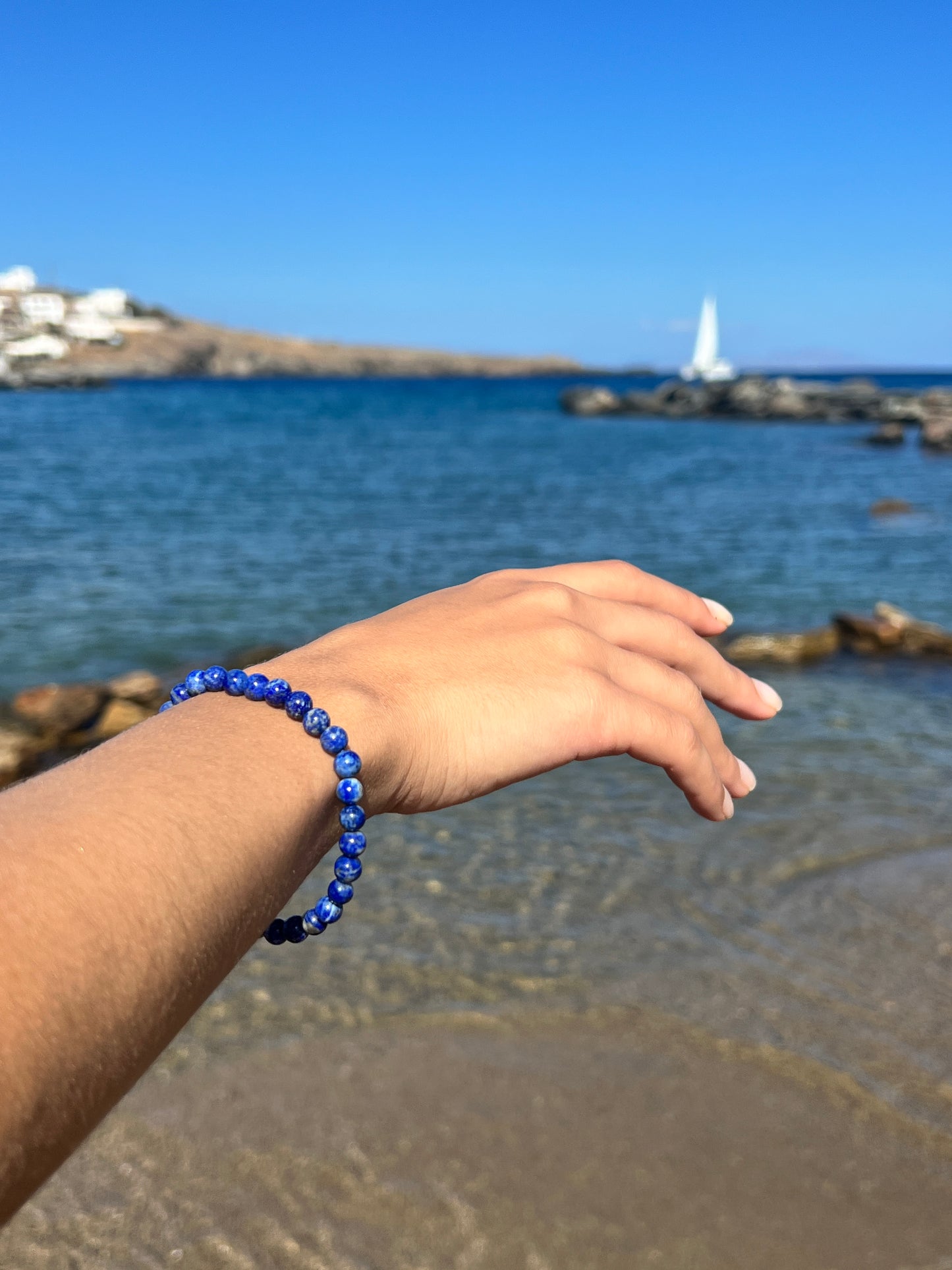 Pulsera Bolitas Lapislázuli