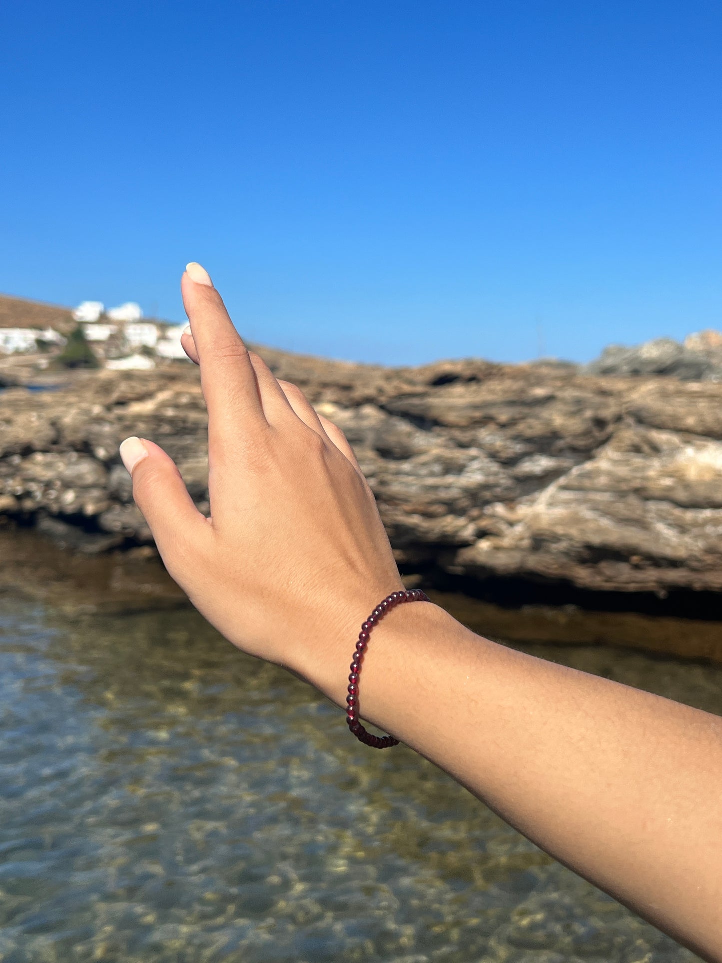 Pulsera bolitas Granate