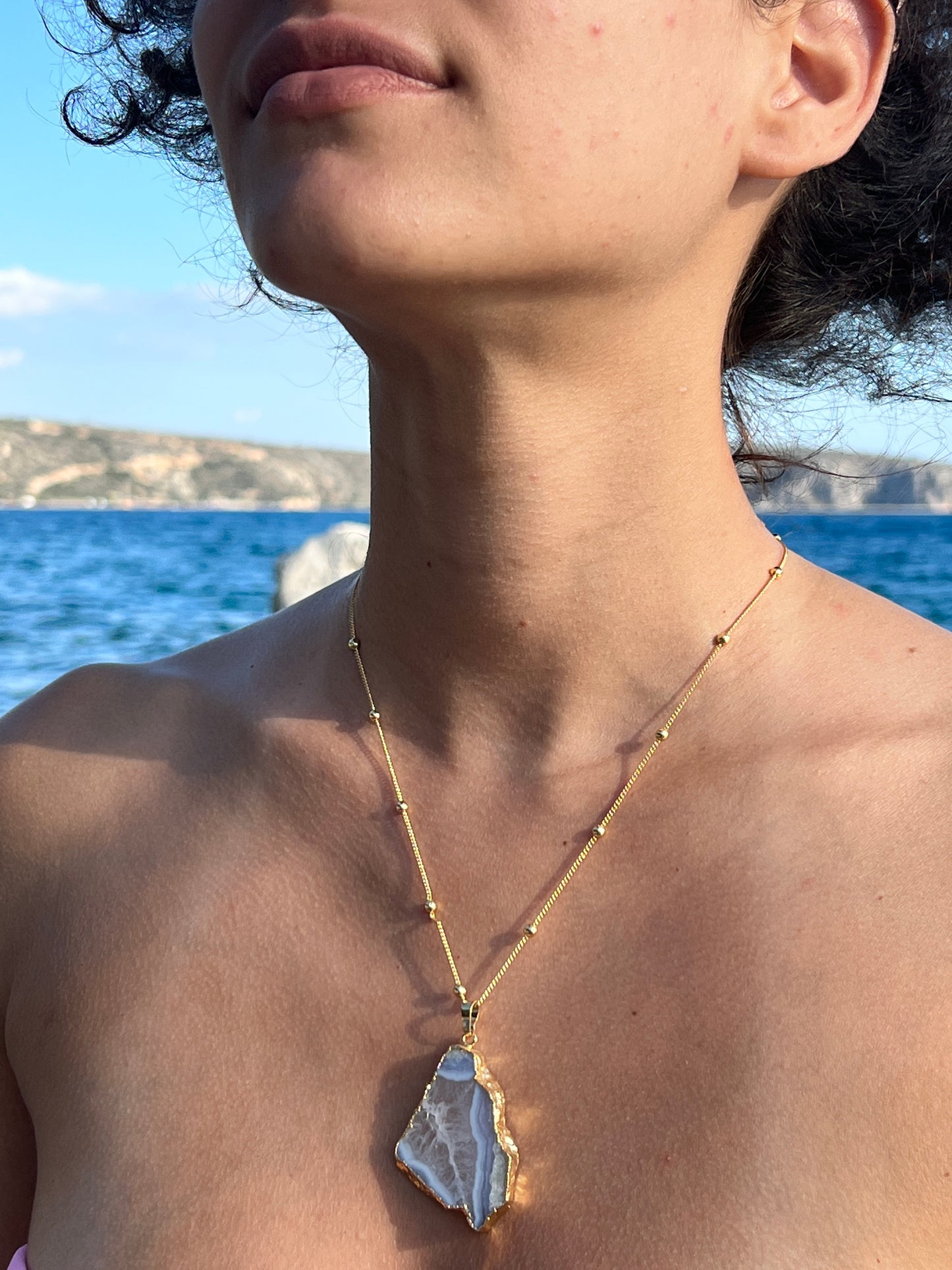 Collar Calcedonia Azul - AristoAura