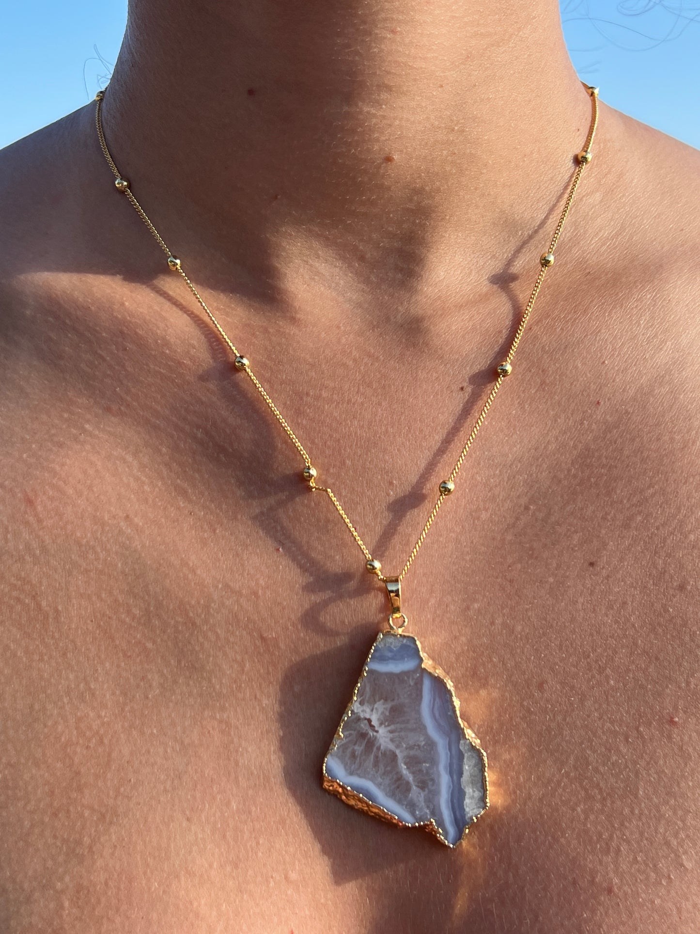 Collar Calcedonia Azul - AristoAura