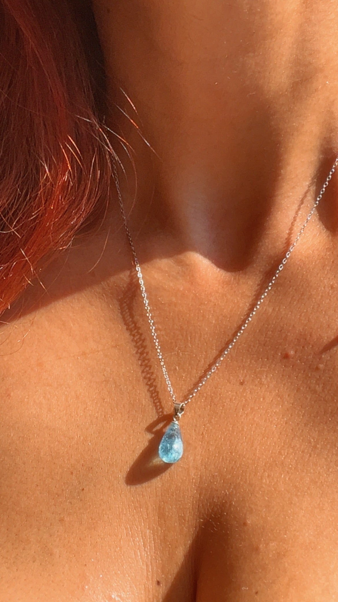 Collar Aguamarina Plata
