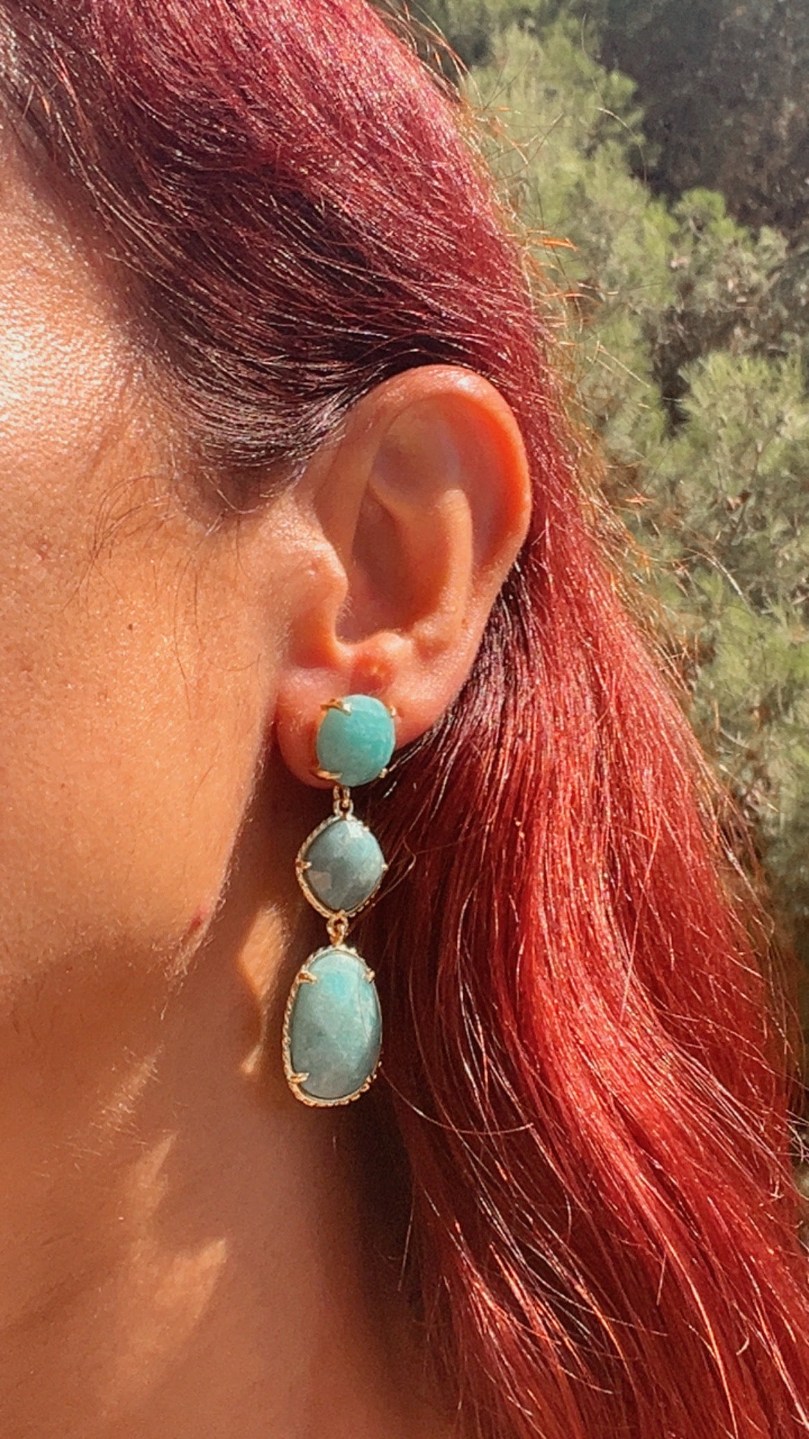 Pendientes triple cristal
