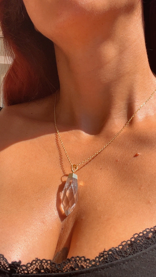 Collar Cuarzo Facetado